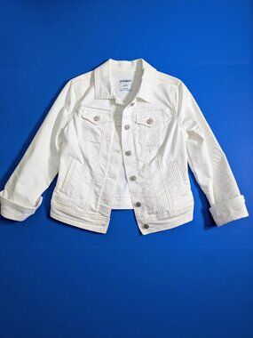 Old Navy White Denim Jacket NWOT Size S